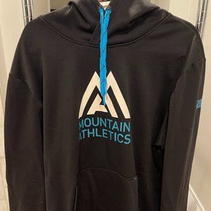 North Face "Mountain Athletics" Black And Turquoise Athletic Sweatshirt